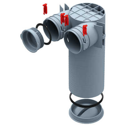 Helios FRS-DWK 2-75/125 - Decken-/Wandkasten DN 125 u. 2 x DN 75 - 03857