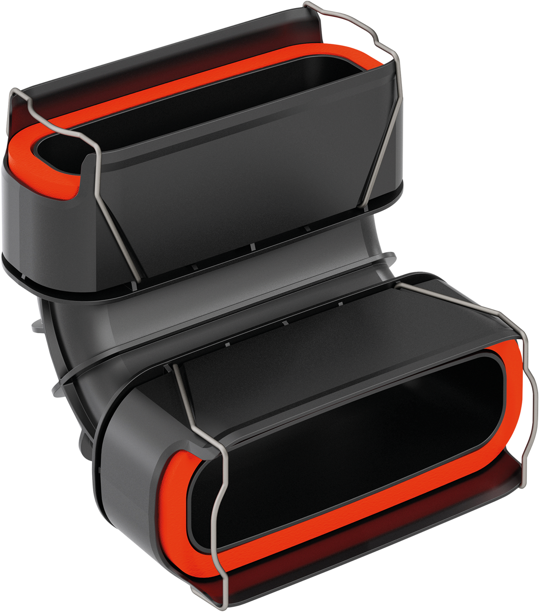 Bogen 90° breitseitig F50  - Viessmann