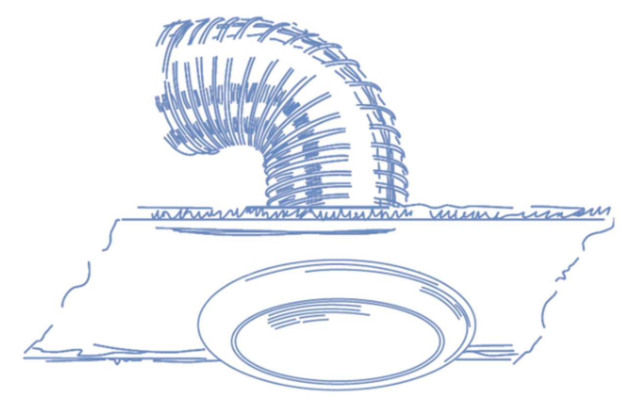 Montagebeispiel Diffusor VMR Metall von Blauberg Ventilatoren