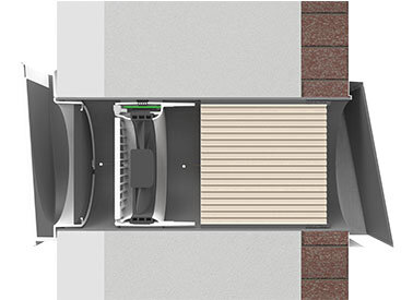 Querschnitt in der Wand des x-well D11 von Kermi