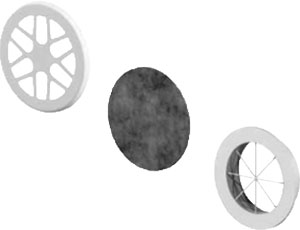 Pluggit Filterblendenset Standard, weiß  - EVBS1